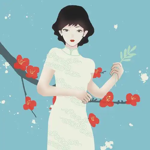 民国风人物插画素材|插画|商业插画|海月儿儿 - 原创作品 - 站酷