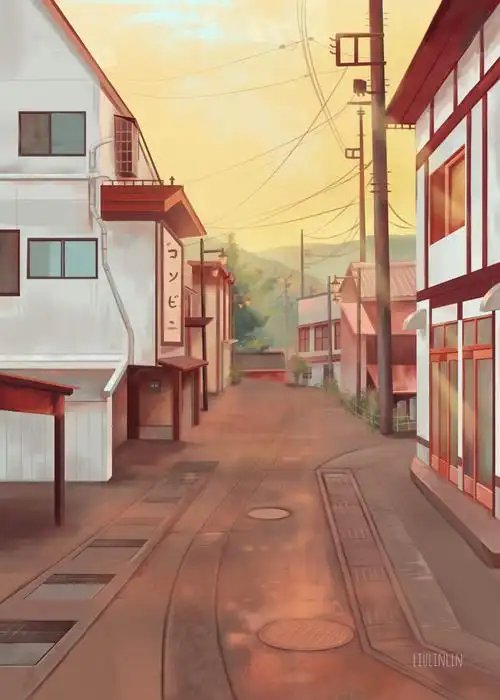 场景街道插画练习