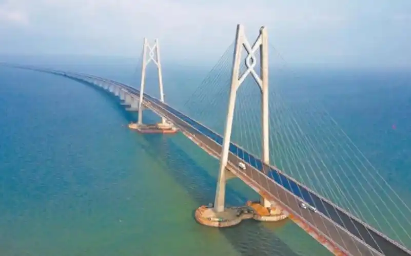 港珠澳大桥风光.颜秋霞 演唱经典音乐.友谊之光.