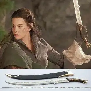 道具 亚纹剑铭文精灵剑 道具剑魔戒精灵公主亚纹剑 西洋剑装饰道具 未