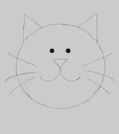 标签关键词简笔画教程教你画大脸猫