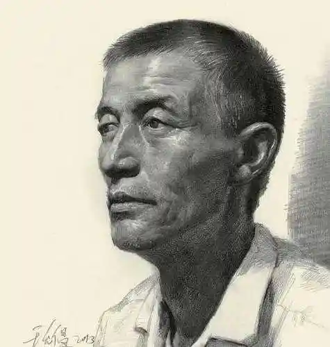 侧面素描头像男青年四分之三侧素描头像女中年四分之三侧素描头像男