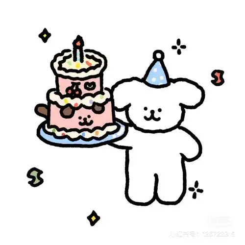 生日蛋糕手绘图