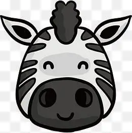 简笔画斑马头像