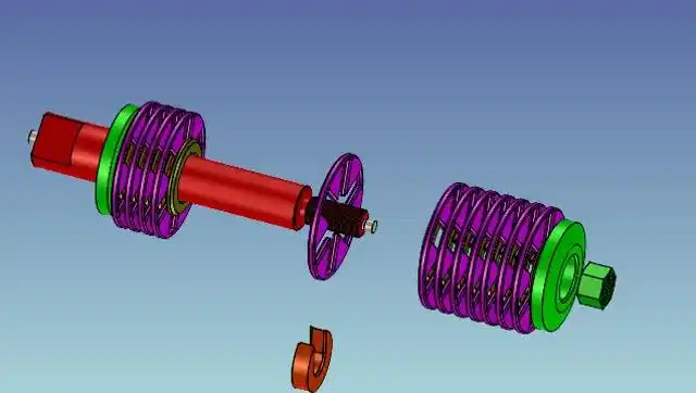 心轴类车床夹具动画