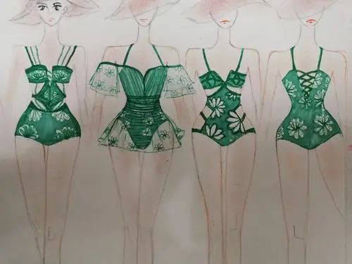 泳装系列-服装画/服装设计手稿 - 穿针引线服装论坛