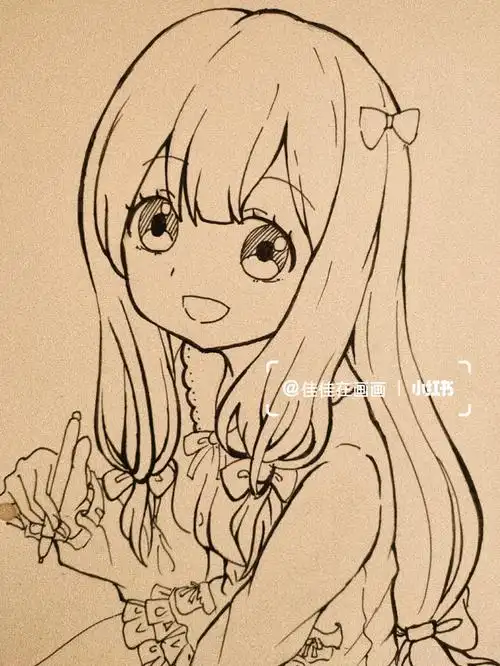 动漫人物线描练习内含步骤