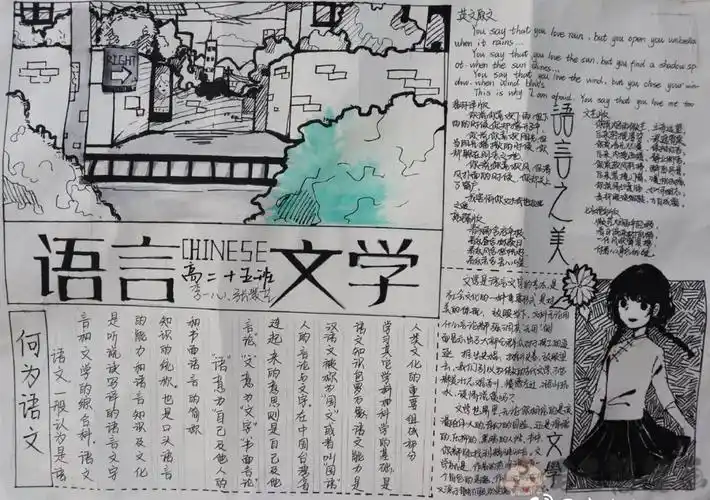 高中语文手抄报图片