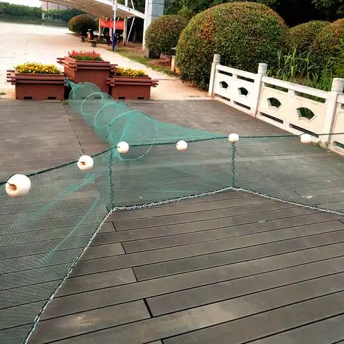 拦河网捕鱼网拉网拖网鱼笼虾笼自动折叠渔网八字网拦网拦鱼网渔具