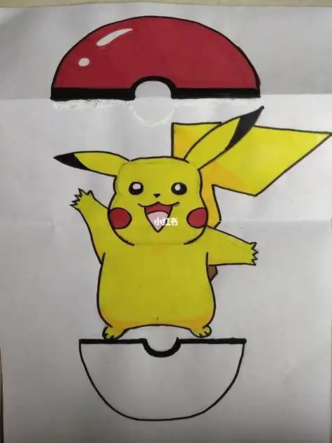 皮卡丘的彩色的简笔画集