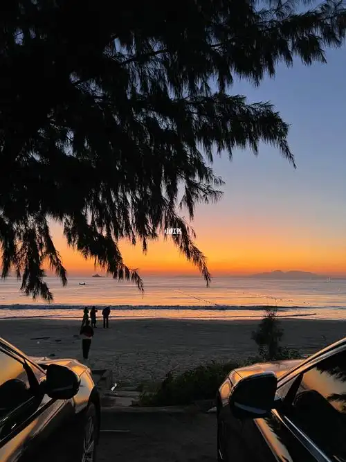 惠州双月湾 海边日落绝佳地