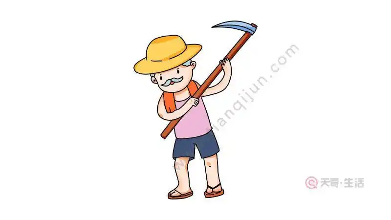 3款农民种地耕地简笔画图片农民简笔画图片教程农名种地简笔画怎么画