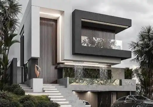 现代独栋别墅立面