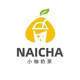 小柚子奶茶店logo