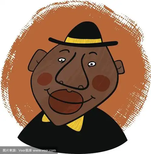 卡通,非洲人,男人,注视镜头,褐色非洲人の画力贡献非洲人也要有自己的