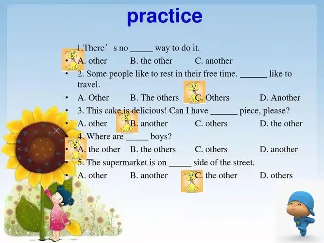 a. other b. another c. the other d. others