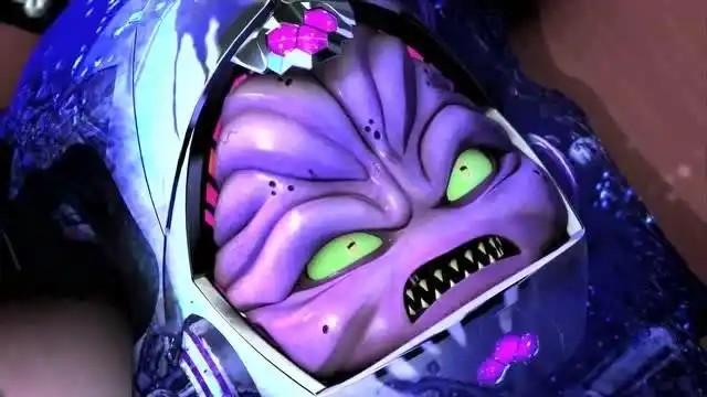 忍者神龟 机器人被心的组织捉去问话,半天也没问出个名堂来