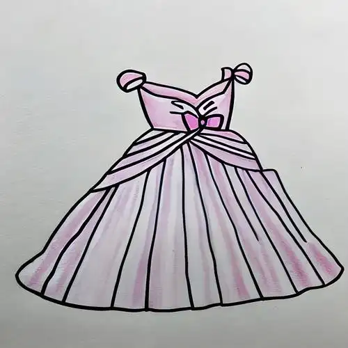 爱心公主裙简笔画