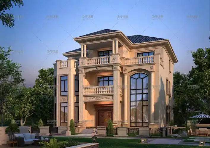 两间三层小型别墅图片典雅和尊贵的三层欧式别墅大落地窗和露台给你