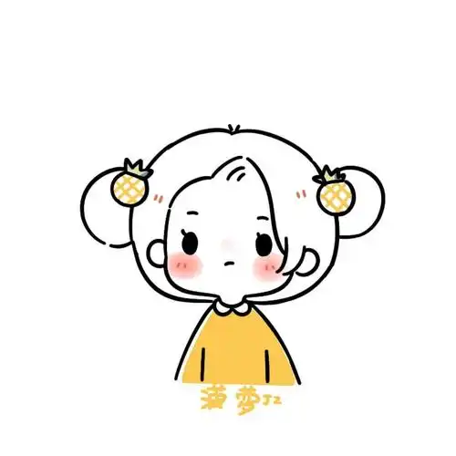 各种水果的简笔画小女孩