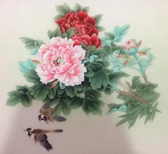 牡丹的象征意义宁晋工笔画牡丹欣赏