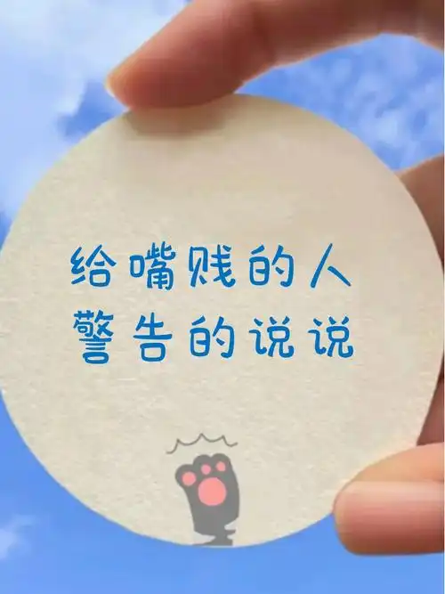 给嘴贱的人警告的说说