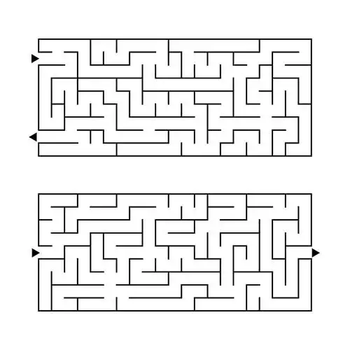 一个有入口和出口a的方形迷宫