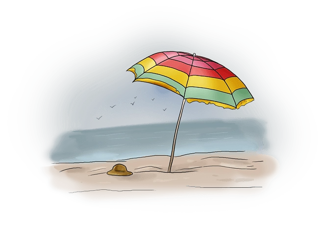 遮阳伞手绘图片大全