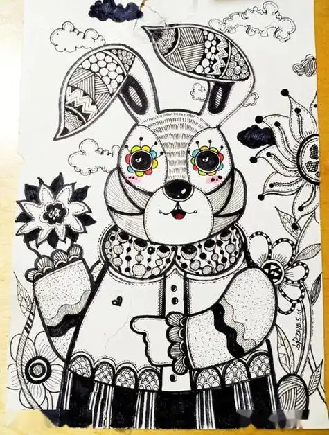 超经典儿童线描范画,每张都是学习的好素材,收藏它们省了一笔材料费