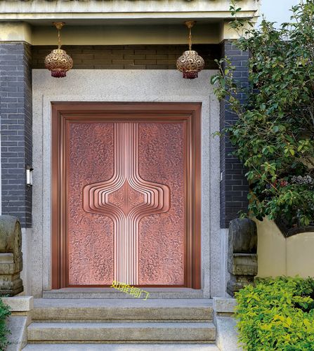 如雅高级豪宅别墅入户防盗艺术铜门高端纯铜别墅大门全国免费安装