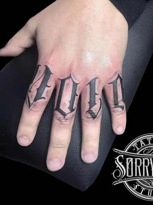 花体字手指_纹身图案手稿图片_stan的纹身作品集