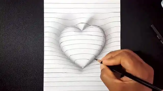 3d立体画之爱心