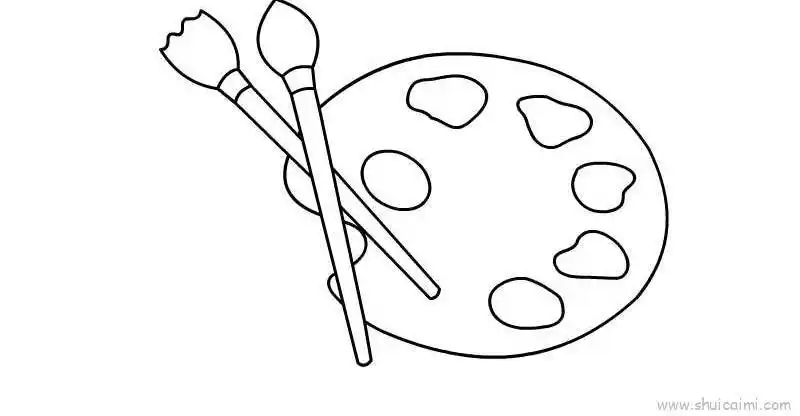 调色盘儿童画怎么画调色盘简笔画简单