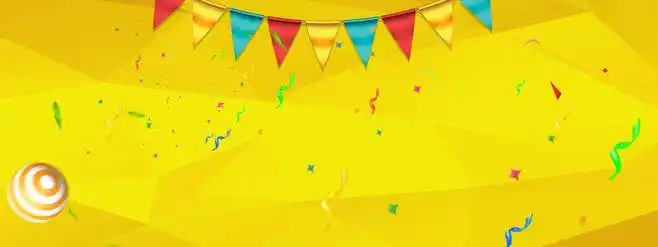 双11狂欢节彩球庆祝黄色banner背景图片素材