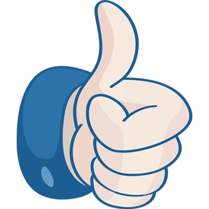 蓝色立体点赞免抠素材