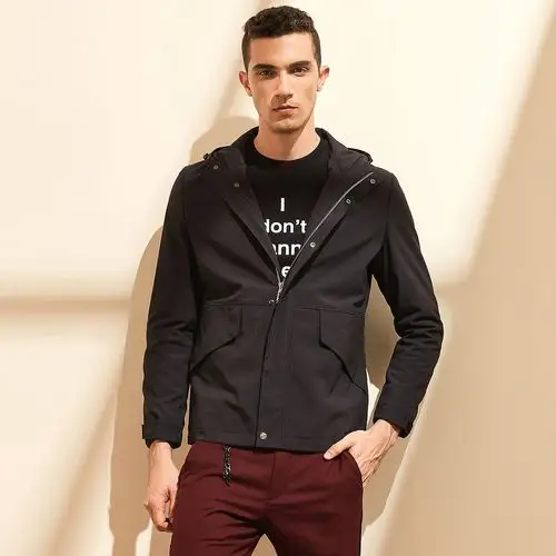 2018新款男士英伦风轻便抗皱户外运动连帽休闲夹克