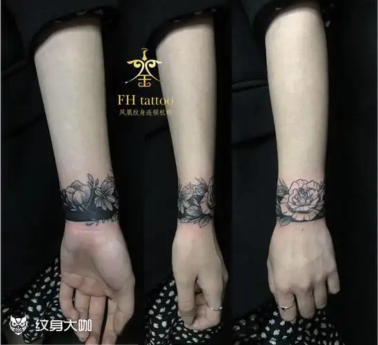 手腕花_纹身图案手稿图片_张丽丽的纹身作品集