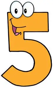 金金属字符 5, 五的渲染 (插图).数字, 日期, 字母, 字符.庆祝.