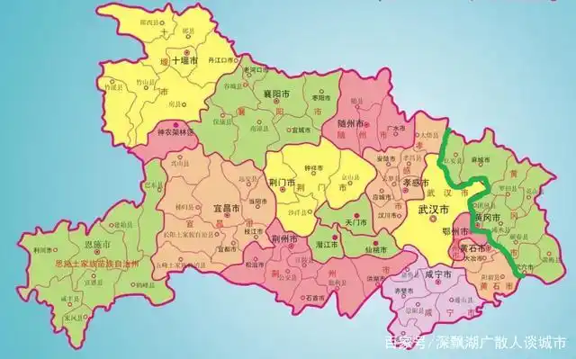 湖北行政地图