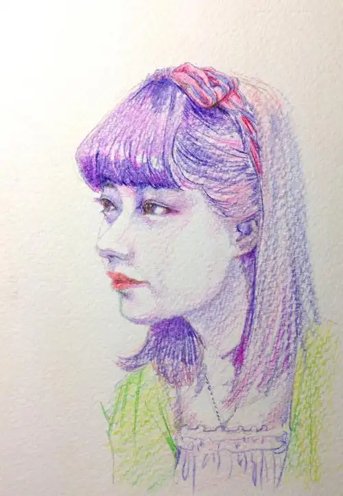 彩铅手绘人像