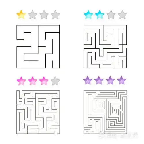 4 平方米迷宫为孩子设置的矢量图