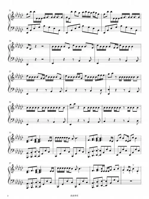 钢琴谱|《solo》blackpink jennie个人单曲