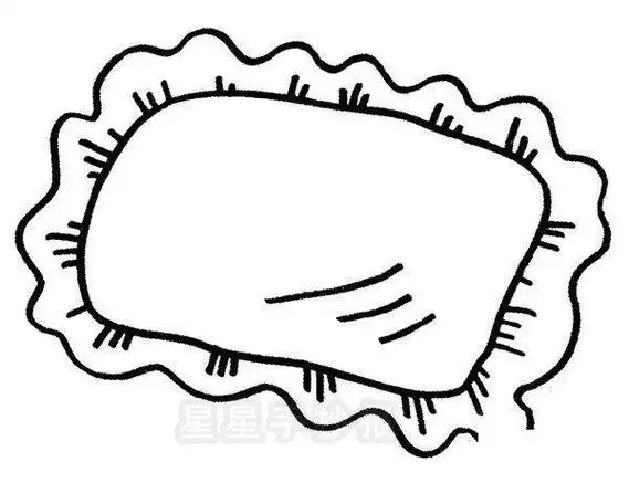 被子和枕头的简笔画