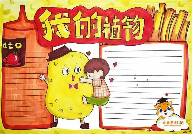 我的植物手抄报简单又漂亮,我的植物手抄报四年级,我的植物手抄报图片