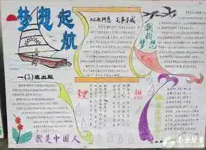 大家三小我们以经起航手抄报扬帆起航手抄报
