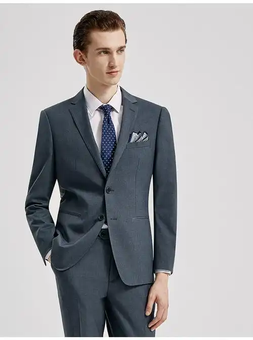 利白郎 艾夫杰尼 利白郎 柒白牌男装西服套装男士西装男新郎结婚礼服