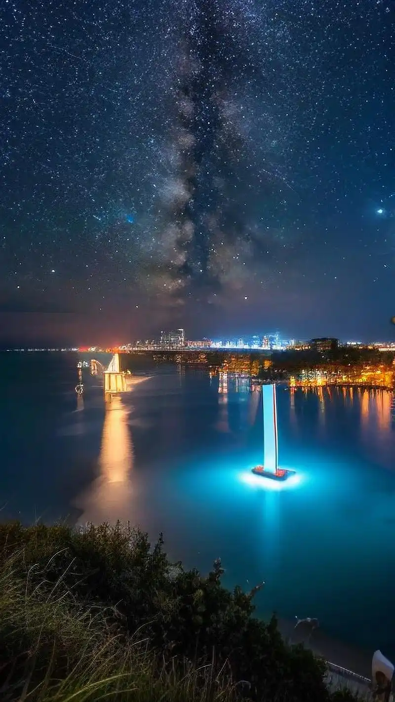 救赎壁纸✨大海与星空的浪漫交汇🌊🌌