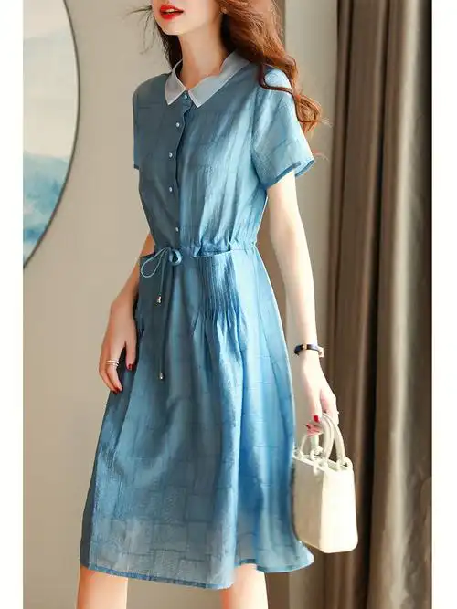 2022夏季新款连衣裙中长裙