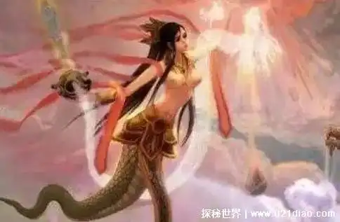 女娲吃人的照片可怕,真相其实是在造人身(女娲是造福人民的一类神仙)