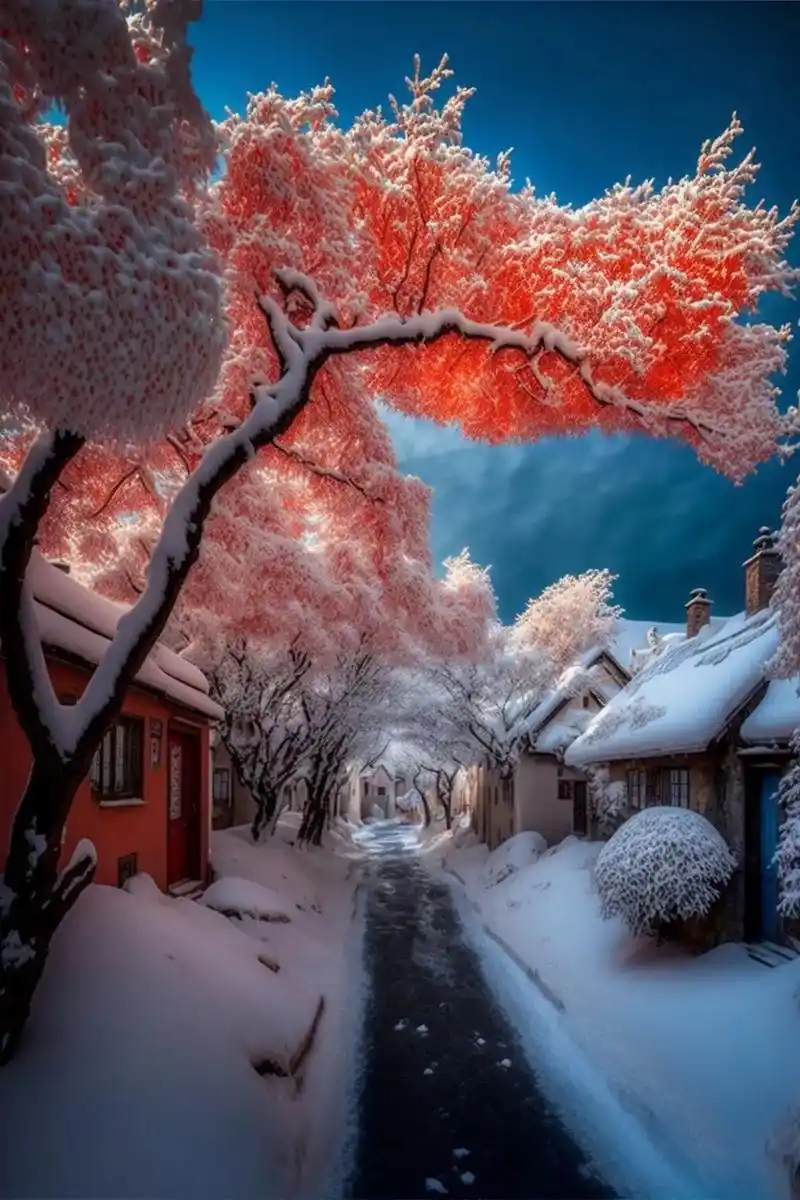 童话般的小屋 梦幻般的雪景 此时此刻更能触景生情#治愈系风景 - 抖音